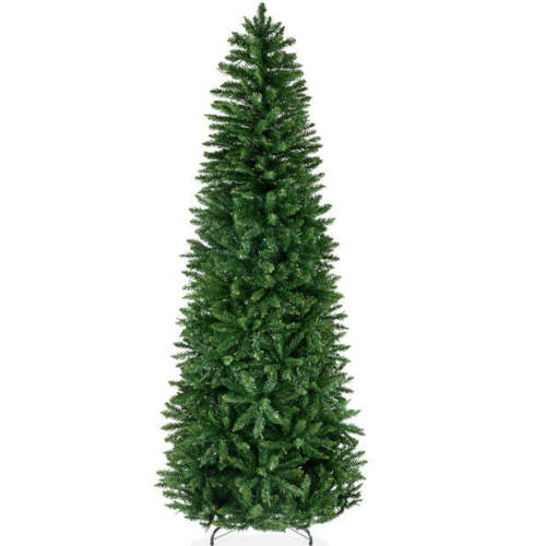 Unlit Spruce Pencil Christmas Tree w/ Folding Metal Base 6ft - Lot 2926