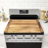 Noodle Board Stove Cover with Handles for Electric, Gas Stove Top (Acacia Wood) - Thumbnail 1
