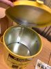 Justrite 2 Gallon Yellow Countertop Oily Waste Can - Thumbnail 2