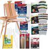 U.S. Art Supply 121-Piece Custom Artist Painting Set with Coronado Field Studio Sketch Box Easel, 72 Paint Colors, 24 Acrylic, 24 Oil, 24 Watercolor, 8 Canvases, 32 Brushes, Painting Pad, 2 Palettes - Thumbnail 1