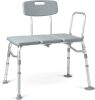 Medline Transfer Bench for Bathtubs and Showers, Adjustable Shower Bench and Bath Seat For Seniors and adults, Slip-resistant Feet, Heavy-Duty 400 lb. Weight Capacity, Tool-Free Assembly - Thumbnail 1