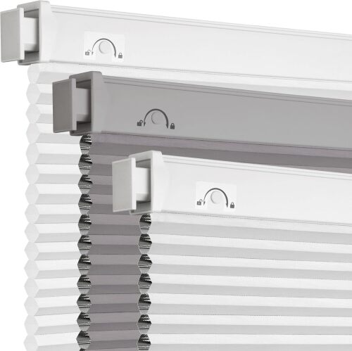 Grandekor No Drill No Tools Cordless Cellular Shades, Blackout Honeycomb Blinds for Indoor Windows,UV Protection Privacy No Drill Blinds for Home,Door - Lot 2917