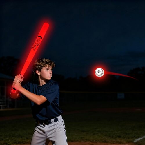 Glow in The Dark Baseball Set，Light Up Baseball USB Charging Led Tball Set Glow in The Dark Toys for Night Practice, Backyard Games Baseballs Gifts for Boys 8-12 Baseballs Accessories - Lot 2907
