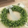 HARMIX 32" Faux Round Boxwood Wreath - Thumbnail 1