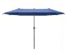 PHI VILLA 13ft Large Patio Umbrellas, Double-Sided Outdoor Market Rectangle Umbrella for Outside, Haze Blue - Thumbnail 1