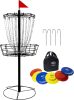 Disc Golf Basket - Portable Disc Golf Target with Heavy Duty 24-Chains Come with 6pcs Disc Golf Discs and Carry Bag, Ground Stake -Suitable for Players of All Levels - Multi Color Available - Thumbnail 1