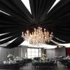 6 Panel Black Wedding Ceiling Drapes - 5ftx40ft Chiffon Fabric Arch Draping Sheer Curtains Soft Drapery for Party Ceremony Stage Swag - Thumbnail 1