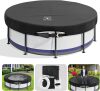 18 FT Round Winter Pool Cover with Automatic Drain | Easy Installation Pool Covers for Above Ground Pools | Solar Hot Tub Cover Ideal for Hydrophilic and Dustproof for Backyard/lona para Piscina - Thumbnail 1