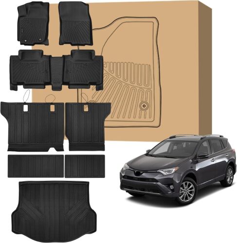 Peleus Floor Mats, TPE All Weather Protection 2 Rows, Trunk Mat + Floor Mats - Lot 3063