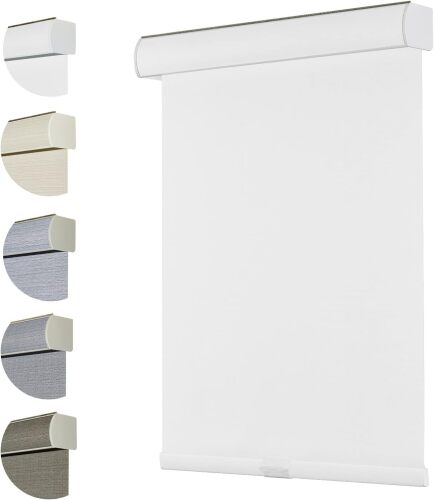 Persilux 100% Blackout Window Blinds Cordless Roller Shades for Windows Shades with Textured Fabric, UV Protection Thermal Insulated Roller Blinds for Windows, Home, Bedroom, Door - Lot 3080