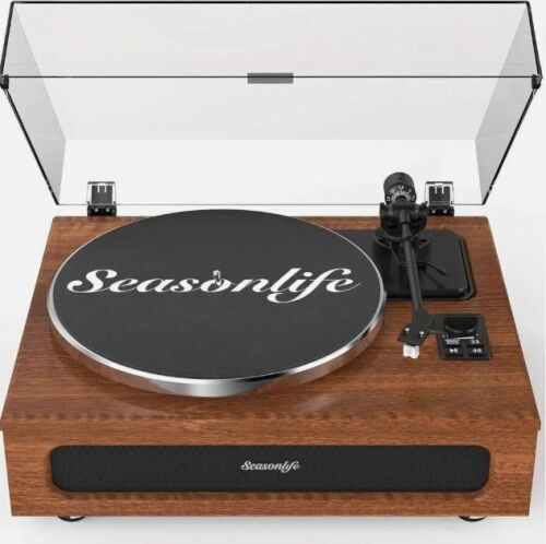 Record Player Retro Turntable for Vinyl Records All-in-One High Fidelity - Lot 3056