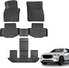 Floor Mats for 2024-2026 Mazda CX90 & CX90 PHEV (Only fit 6 & 7 Seats, Not for 8), All Weather TPE Custom Fit Floor Liners Car Mats Accessories - Thumbnail 1
