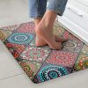 QIYI Anti Fatigue Kitchen Mat, 3/5" Thick Foam Cushioned Boho Kitchen Rug, Waterproof Comfort Floor Mat Bohemian Décor, Non Slip Padded Standing Desk Mat for Office Sink Laundry - Thumbnail 1