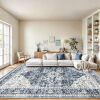 Washable Area Rug, Low-Profile Large Area Rug with Non-Slip Backing & Durable Edge Binding, Vintage Large Rugs for Living Room, Bedroom, Dinning Room - Thumbnail 1