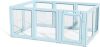 DIY Clear Acrylic Dog Playpen House, Quick Easy Assembly and Disassembly, Strong Floor Suction, Indoor and Outdoor Use, Easy Cleansing Puppy Fence - Thumbnail 1