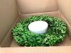 Boxwood Wreath Large 17 inch Preserved Nature Real Boxwood Wreath Home Decor Stay Fresh for Years Wreath for Christmas Thanksgiving Wedding Party Home Indoor Decor - Thumbnail 2