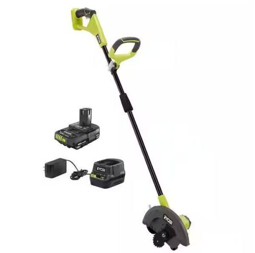 RYOBI ONE+ 18V 9 in. Cordless Battery Edger with 2.0 Ah Battery and Charger - Lot 87JF