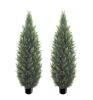 R's Ceder 5FT Artificial Topiary Cedar Tree, 2 Pack - Thumbnail 1