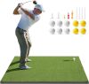 5x4ft Artificial Turf Golf Hitting Mats Practice with 10 Golf Balls - Thumbnail 1