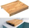 Extra Large Solid Wooden Cutting Board and Stovetop Cover 32" x 23.5" - Thumbnail 1