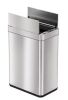 iTouchless 13 Gal. Stainless Steel Wings Sensor Lid Household Metal Trash Can with Odor Filter - Thumbnail 1