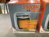 Lot of (2) R.W.FLAME 1,500-Watt Compact Indoor Small Ceramic Electric Heater with Adjustable Thermostat and Carry Handle, Sliver - Thumbnail 3