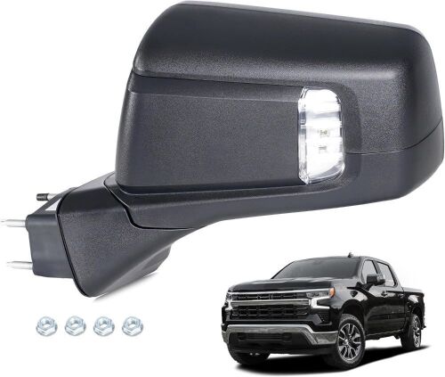 Drivers Side Mirror Compatible with 2019-2025 Chevy Silverado 1500 RST with Turn Signal - Lot 209