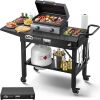 Portable Outdoor Grill Cart for Tabletop Griddle - Thumbnail 1