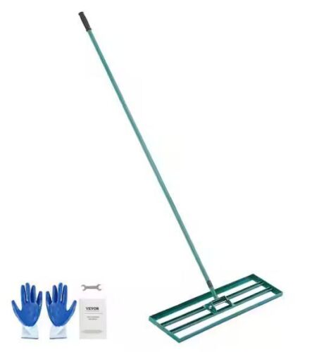 Lawn Leveling Rake 36 in. x 10 in. with 78 in. Steel Extended Handle - Lot 236JF