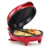 HOLSTEIN HOUSEWARES 4-Egg Red and Stainless Steel 2-Section Omelets Maker - Thumbnail 1