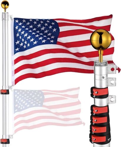 20ft Telescopic Flag Pole Kit - Lot 293
