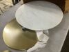 MODWAY Viva Round White Marble Side Table - Top Cracked - Thumbnail 3