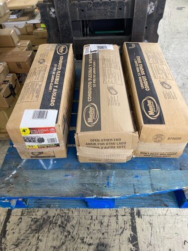 Lot of (3) GAF Master Flow 4" X 25' Insulated Flexble Duct - Lot 368JF