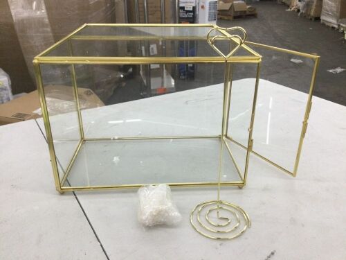 Glass Wedding Card Box - Lot 395
