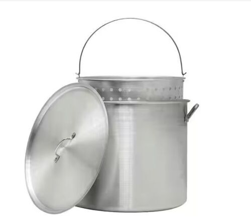 Nexgrill 42 Qt. Aluminum Pot with Strainer Basket - Lot 433JF