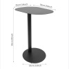 C-Shaped Iron Side Table - Thumbnail 1