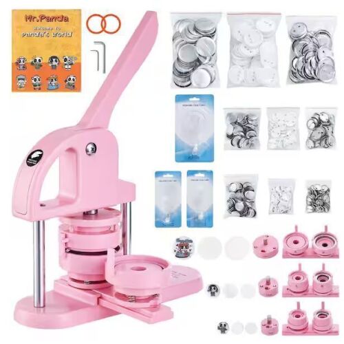 3-IN-1 Button Maker Press Kit - Lot 463JF