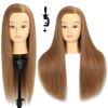 100% Human Hair Mannequin Head, Light Brown - Thumbnail 1