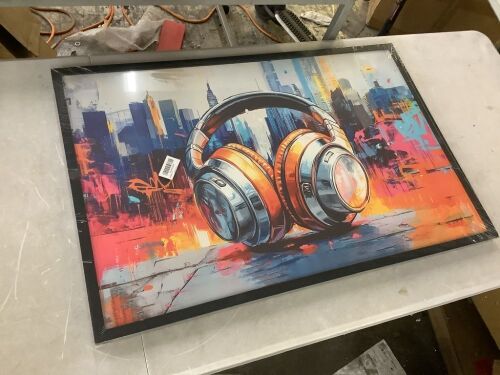 Graffiti Headphones Wall Art 36" x 24" - Lot 498