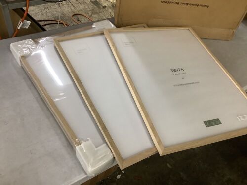 Lot of (4) Solid Oak Picture Frame 18x24 - Lot 539