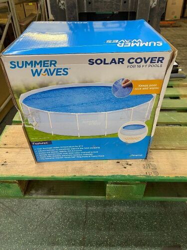 Summer Waves 16 ft. Round Above Ground Pool Solar Cover - Lot 607
