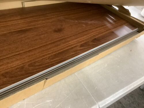 PVC Wood-Look Wire Shelf Covers, 47" x 12", 4 Pack - Lot 661