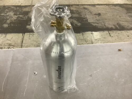 AmazGas 5lb Aluminum Alloy CO2 Gas Cylinder, Specifically Designed for Separating Beer and Soda Water - Lot 669