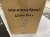 Stainless Steel Cat Litter Box with Lid - Thumbnail 6