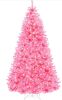 6' Pre-Lit Artificial Pink Christmas Tree w/ Incandescent Lights, Metal Stand - Thumbnail 1