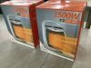 Lot of (2) R.W.FLAME 1,500-Watt Compact Indoor Small Ceramic Electric Heater with Adjustable Thermostat and Carry Handle, Sliver - Thumbnail 3
