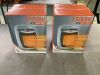 Lot of (2) R.W.FLAME 1,500-Watt Compact Indoor Small Ceramic Electric Heater with Adjustable Thermostat and Carry Handle, Sliver - Thumbnail 2
