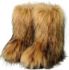 Fluffy Faux Fur Boots, Size 9 - Thumbnail 1