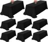 8 Pack Black Rectangle Tablecloths, 90 x 156 Inch - Thumbnail 1