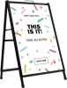 vHeavy Duty Slide-in Folding A-Frame Sidewalk Sign 24x36 Inch - Thumbnail 1